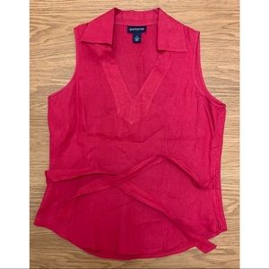 Ann Taylor Linen V Tank Top